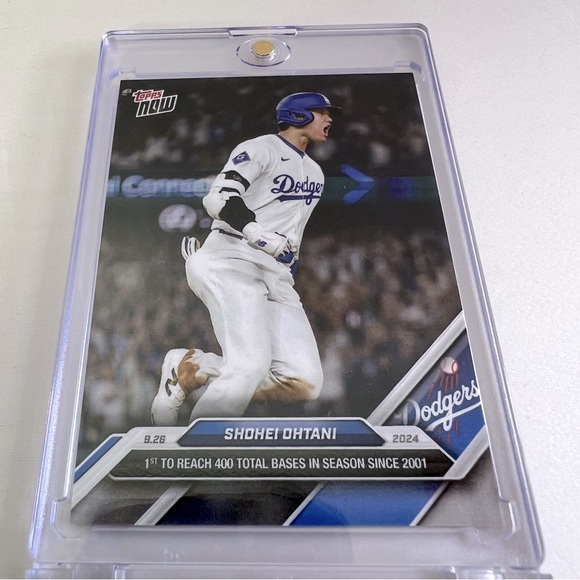 Shohei Ohtani Topps 763 1st to reach 400 total bases - Picture 2 of 4